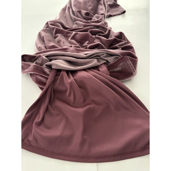 Eliza J Velvet Dress Sz 8 Pink Rose Ruched Sheath Party Cocktail Wedding - Picture 15 of 16